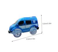 HONITANO 3pcs LED Track Car for Electric Race Vehicles with Lighting Smooth Surface and Safe Design Includes Yellow Engineering Truck Blue Police Car Red Bus