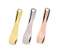 HONITANO 3Pcs Metal Facial Cream Spoons for Skincare Cosmetic Dig Scoops with Eye Massage Stick Portable Beauty Spatulas for Mixing and Applying Masks Serums Lotions Makeup Supply in Gold