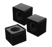 HONITANO 3pcs Microphone Logo Holder Stylish Plastic Mic Flag for Hosting Interviews and Presentations in Modern Black