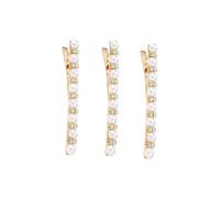 HONITANO 3Pcs Pearl-studded Vintage Hair Clips Elegant Rhinestone Barrettes Creative Headwear for Women Stylish Hair Accessories