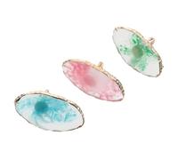 HONITANO 3Pcs Resin Nail Art Palettes with Finger Ring Design Manicure Color Mixing Trays for Nail Polish Pigments at Home Professional Use