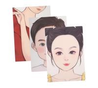 HONITANO 3pcs Reusable Face Painting Practice Board with Colorful Washable Makeup Templates for Makeup Artists Realistic Face Shape for Festival Party Art Class Creativity and Skill
