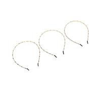 HONITANO 3pcs Rhinestone Headbands for Women Sparkling Crystal Hairbands Thin Elegant Hair Accessories for Weddings Birthdays Holidays with Firm Construction in Black Green Purple