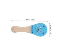 HONITANO 3pcs Wooden Percussion with Animal Themed Castanets Easy Grip Music Instrument for Small Hands Early and Family Interaction
