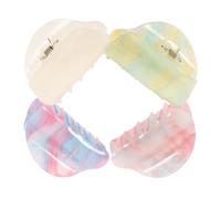 HONITANO 4 pcs Candy Color Acrylic Claw Hair Clips Medium Half Shark Jaw Clips for Women Comfortable No Hair Accessories for Everyday Party Wedding Use