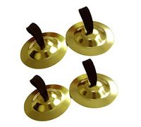 HONITANO 4 Pcs Copper Finger Cymbals for Belly Dancing - Golden Musical Instrument Set High Durability and Easy Carry Design, for Children and Entertainment Places