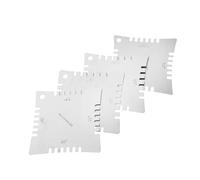 HONITANO 4 Pcs Luthier Tools Guitar String Radius Gauge with Notched Stainless Steel Fretboard Ruler for Bass and Banjo Setup Repair, Safe and Smooth Measurement for Musicians