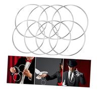 HONITANO 4 Sets Metal Linking Rings Trick Performance Props Close-up Stage for Adults Interactive Illusion Talent Display