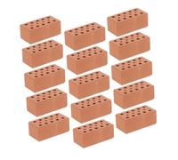 HONITANO 40pcs Mini Building Blocks for DIY Miniature House Model Realistic Red Wall Bricks Landscaping Accessories Educational for Developing Motor Skills and Spatial Awareness