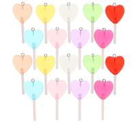 HONITANO 40pcs Resin Candy Charms Nonfading Heart-shaped Lollipop Pendants for DIY Jewelry Cute Sugar Cap Accessories for Bracelets Keychains Earrings Festival and Crafting