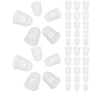 HONITANO 40pcs Silicone Guitar Finger Protectors Set, 5 Sizes 8pcs Each, Finger Covers for Guitar, Bass Ukulele Players, Fingertip Caps for Beginner Musicians