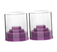 HONITANO 48-Hole Small Nail Drill Holder Organizer Box 2-Piece Desktop Storage Display for Household Drill Bits Compact and Lightweight Design for Nail Art Enthusiasts