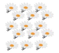 HONITANO 48Pcs Mini Daisy Flower Hair Clips for Women and, Small Artificial Floral Barrettes, Summer Party and Wedding Hair Accessories