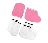 HONITANO 4pairs Hand Mask and Foot Mask Covers for Nail Art Spa Paraffin Wax Bath Gloves Removing Covers for Feet Care and Hard Skin Remover