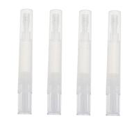 HONITANO 4pcs 4ml Twist Empty Nail Cuticle Oil Pens Brush Tip for Female Manicure and Eyebrow Growth, Cosmetic Lip Gloss Applicators for Nail Care and Cuticle Treatment