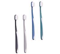 HONITANO 4Pcs Adult Head Soft Bristle Toothbrush Ergonomic Handle Durable Safe for Daily Use Random Color for Family Oral Care