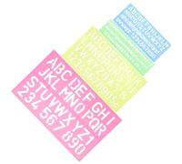 HONITANO 4pcs Alphabet and Number Tracing Boards for Double Sided Writing Practice Templates Smooth Plastic Letter Stencils for Early Learning and Letter Recognition