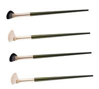HONITANO 4Pcs Angled Nose Contour Brush Dual Tip Highlighting Eye Shadow Blending Brushes for Professional Makeup Application for Foundation Blush and Contouring
