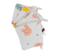 HONITANO 4pcs Animal Pattern Small Hand Towels Soft Cotton Washcloths Rabbit Face Absorbent Bath Towels Charming Washcloths for Toddlers