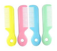 HONITANO 4pcs Baby Comb Set for Newborns and Infants, Round and Fine Teeth Safety Hair Combs, Non-toxic Material, Gentle Hair Care for Babies