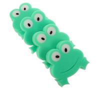 HONITANO 4pcs Bath Sponge Cute Frog Shape Natural Shower Sponges for Newborns Boy Girl Light Green Cartoon Bath Accessories Playful Learning
