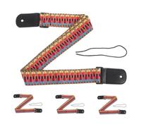 HONITANO 4Pcs Bohemian Style Braided Ukulele Strap Adjustable Cotton Shoulder Belt Comfortable Fit Multi Vibrant Colours Retro Aesthetic Guitar Accessories for Ukulele and Banjo