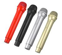 HONITANO 4pcs Boy Girl's Microphone Props Plastic Fake Mic Toys Boys and Girls Echo Simulation for Pretend Play