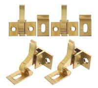 HONITANO 4PCS Brass Heavy Duty Cabinet Elbow Latch with Spring Bolt Anti-Theft Window Lock for Bedroom Bathroom Doors Seamless One-Hand Operation Silent Performance Versatile Replacement