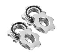 HONITANO 4Pcs Cast Iron Barbell Nuts collar Screws for Dumbbell Weight Lifting Compatible with Standard Bars Durable Heavy Duty Fitness Lock Nuts for Secure Grip