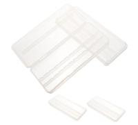 HONITANO 4pcs Clear Nail Drill Bits Storage Box Organizer with Compartments Manicure Supply Case for Nail Art Polishing Head Storage and Display