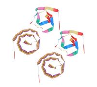 HONITANO 4pcs Colorful Rhythmic Gymnastics Ribbons for Soft Dancing Streamers with Styles for Twirling Training Chinese Dance Circus Skills and Exercise Performance