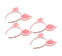 HONITANO 4pcs Cute Plush Pig Ears Headband Animal Headwear for Cosplay Party Favor Zoo Animals