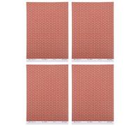 HONITANO 4Pcs Dollhouse Wallpaper Peel and Stick - Miniature Self-Adhesive Wallpaper Wall Cladding Brick Texture for Dollhouse Accessories, Scrapbooking, and Junk Journal Crafts Brown