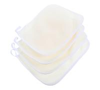 HONITANO 4pcs Dual-sided Exfoliating Wash Cloths for Shower and Face Soft Beige Bath Towels for Men and Women Multi-purpose Body Scrubber for Bathing Massaging and Skin Care