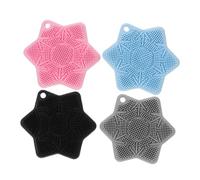 HONITANO 4pcs Face Exfoliator Scrubber: Silicone Facial Cleansing Scrubber - Face Wash Brush Waterproof - Manual Skin Care Brush for Exfoliating & Deep Cleaning