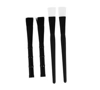HONITANO 4pcs Facial Mask Applicator Brush for Precise DIY Beauty Tool Black Handle with Soft Bristles for Eye and Nose Areas Easy to Use Modulation Brush for Ladies