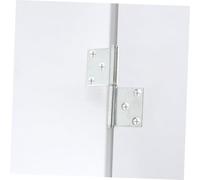 HONITANO 4pcs Galvanized Iron Hydraulic Flag-Type Hinges with Flat Buffer System Low Noise High Strength Door Hinges for Indoor and Outdoor Use Silver Electroplated Finish