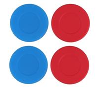HONITANO 4pcs Matte PVC Hockey Pucks for Training Practice Regulation Round Design for Street Floor Indoor Outdoor Hockey Games Multisport Use Replacement