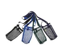 HONITANO 4pcs Mesh Water Bottle Holder with Strap Outdoor Tumbler Carrier Bag for Hiking Fit Cup Sleeve in Black Green Breathable Reusable Protector Cover