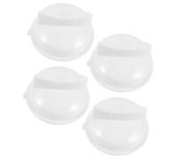 HONITANO 4pcs Microwave Oven Timer Control Knobs Sturdy Replacement Accessories with Cross Timer Design Easy to Operate for Microwave Models White Cooking Appliance Parts