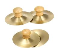 HONITANO 4pcs Mini Finger Cymbals Musical Instruments Early Educational Percussion for Boys Belly Dance Stage Performances