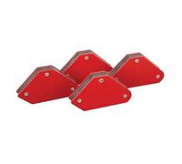HONITANO 4pcs Mini Magnetic Welding Holder Heavy Duty Strong Hold Arrow Shape for Angles Soldering Assembly and Installation Portable Red