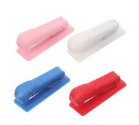 HONITANO 4pcs Miniature Doll House Stapler Model Realistic Compact Tiny Staplers in Pink White Blue Red Portable Dollhouse Accessories for Miniature Stationery Collection