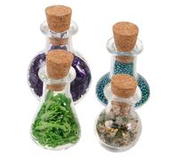 HONITANO 4pcs Miniature Dollhouse Potion Bottles Realistic Drifting Bottles for DIY Halloween Decor and Tiny Furniture Accessories and Whimsical Home Display