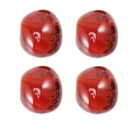 HONITANO 4pcs Natural Polished Agate Rough Stones for Garden Decor Smooth Irregular Healing Crystals for Home Office Random Color