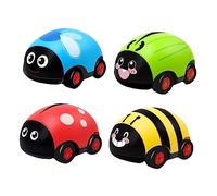 HONITANO 4Pcs Pull Back Inertia Cars for Preschoolers Ladybug Educational Vehicles Battery Friction Powered Handheld Random Styles for Cognitive Development Random Color