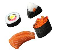 HONITANO 4Pcs Realistic Sushi Models Lifelike Simulation Onigiri Food Display Props for Kitchen Restaurant Decoration and Photography Small Lightweight Japanese Cuisine