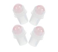 HONITANO 4pcs Rose Quartz Roller Ball Bottle Accessories for 10ml Essential Oil Bottles with 16mm Neck Leakproof Jade Roller Balls for Even Application