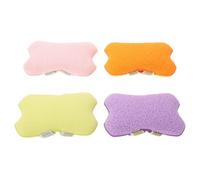 HONITANO 4pcs Shower Soap Loofah Pouch with Deep Exfoliating Mesh for Body and Face Mild Foam Bath Sponges in Green Pink Purple Orange Quick-Dry Soap Bag for Home Gym Travel
