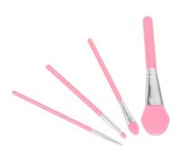 HONITANO 4PCS Silicone Cosmetic Brush for Women Liquid and Makeup Applicators Soft Non-scratch Facial Mask Brushes with Comfortable Handles Practical Makeup Tool Kit